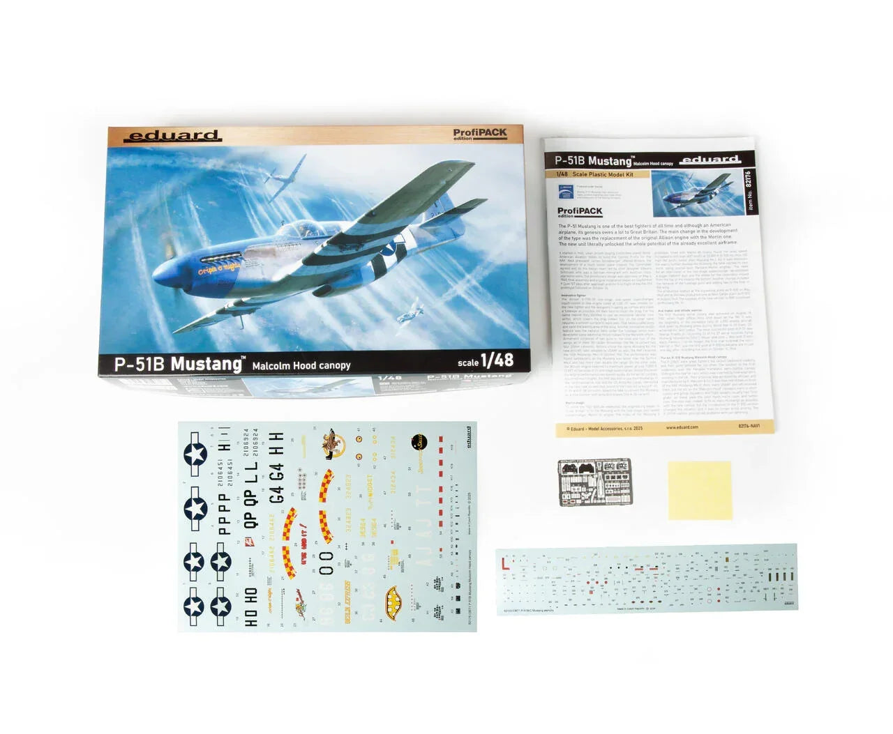 Eduard 82176 P-51B Mustang Malcolm Hood Canopy ProfiPACK 1/48 Model Kit - A-Z Toy Hobby