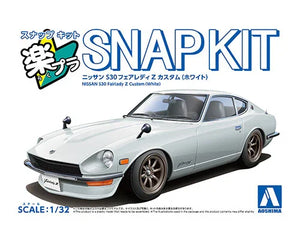 Aoshima Snap Kit 15CU-WH Nissan S30 Fairlady Z Custom (White) 1/32 Model Kit - A-Z Toy Hobby