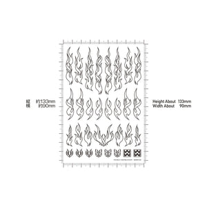 HIQParts Fire Tribal Outline Water Decal - A-Z Toy Hobby