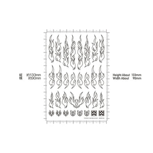 HIQParts Fire Tribal Outline Water Decal - A-Z Toy Hobby