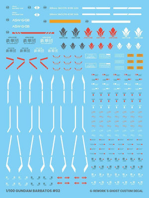 G-Rework Water Decal For MG Barbatos - A-Z Toy Hobby