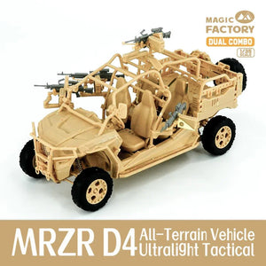 Magic Factory 2005 MRZR D4 Ultralight Tactical All Terrain Vehicle Dual Combo 1/35 Model Kit - A-Z Toy Hobby