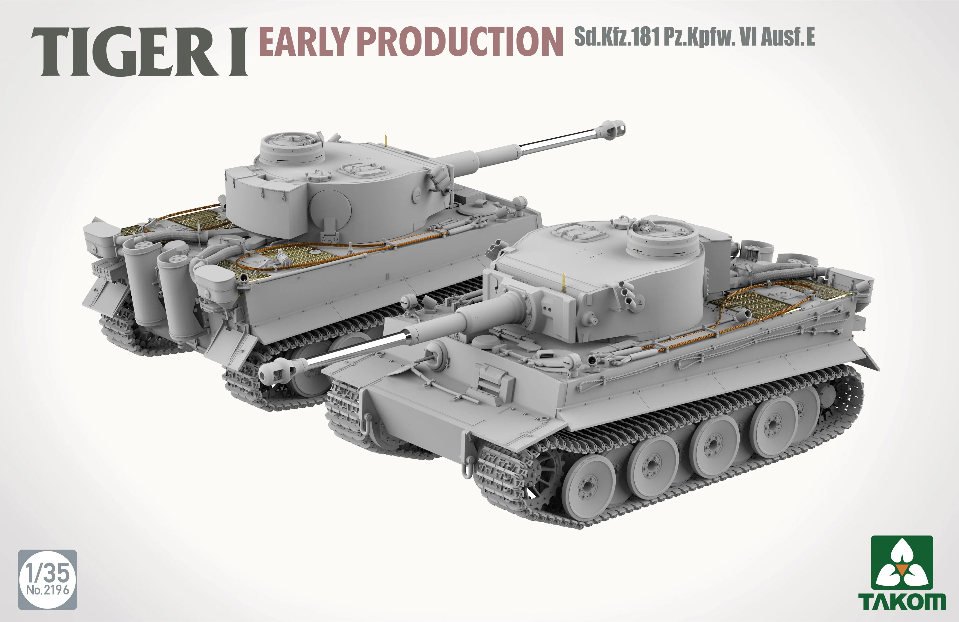Takom 2196 Tiger I Early Sd.Kfz.181 Pz.Kpfw.VI Ausf.E 1/35 Model Kit - A-Z Toy Hobby
