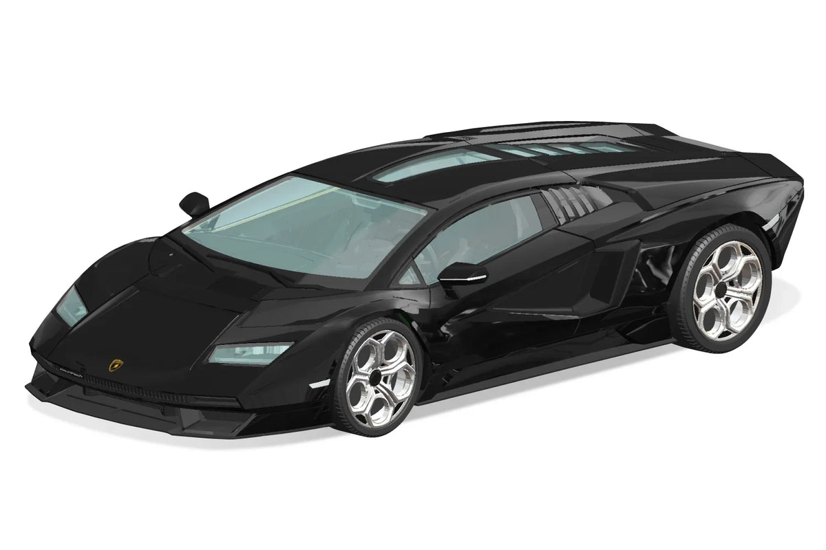 Aoshima Snap Kit 19-D Lamborghini Countach LPI 800-4 (Black) 1/32 Model Kit