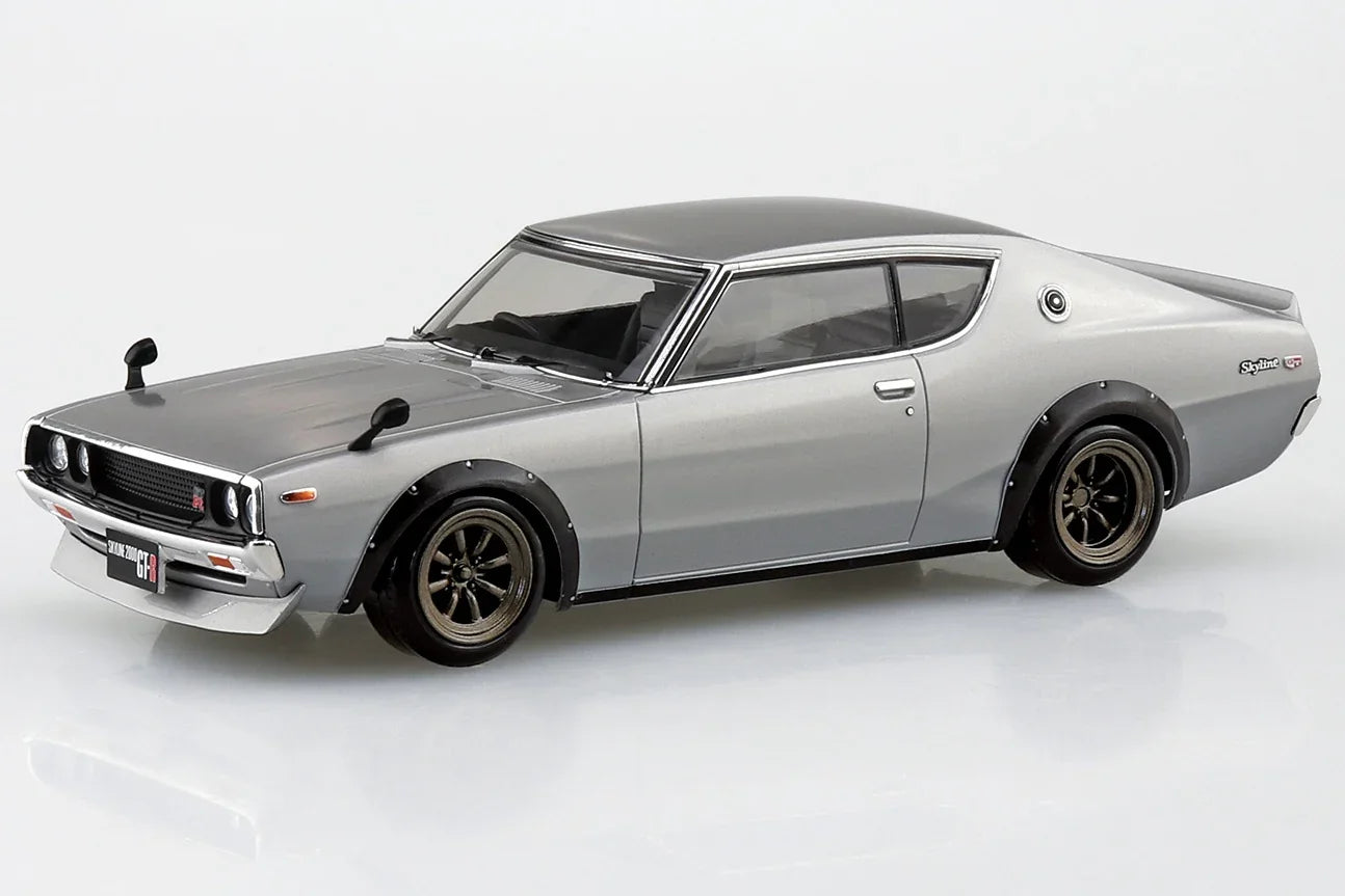 Aoshima Snap Kit 18-SP1 Nissan C110 Skyline GT-R Custom (Silver) 1/32 Model Kit - A-Z Toy Hobby