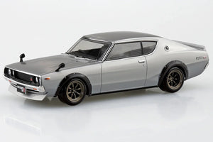 Aoshima Snap Kit 18-SP1 Nissan C110 Skyline GT-R Custom (Silver) 1/32 Model Kit - A-Z Toy Hobby