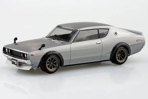 Aoshima Snap Kit 18-SP1 Nissan C110 Skyline GT-R Custom (Silver) 1/32 Model Kit - A-Z Toy Hobby