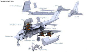 Das Werk 32002 Messerschmitt P.1101 (2 in 1) 1/32 Model Kit - A-Z Toy Hobby