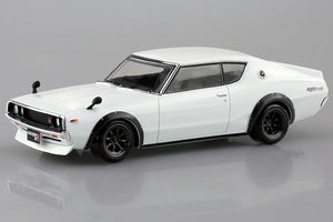 Aoshima Snap Kit 18-SP2 Nissan C110 Skyline GT-R Custom (White) 1/32 Model Kit - A-Z Toy Hobby