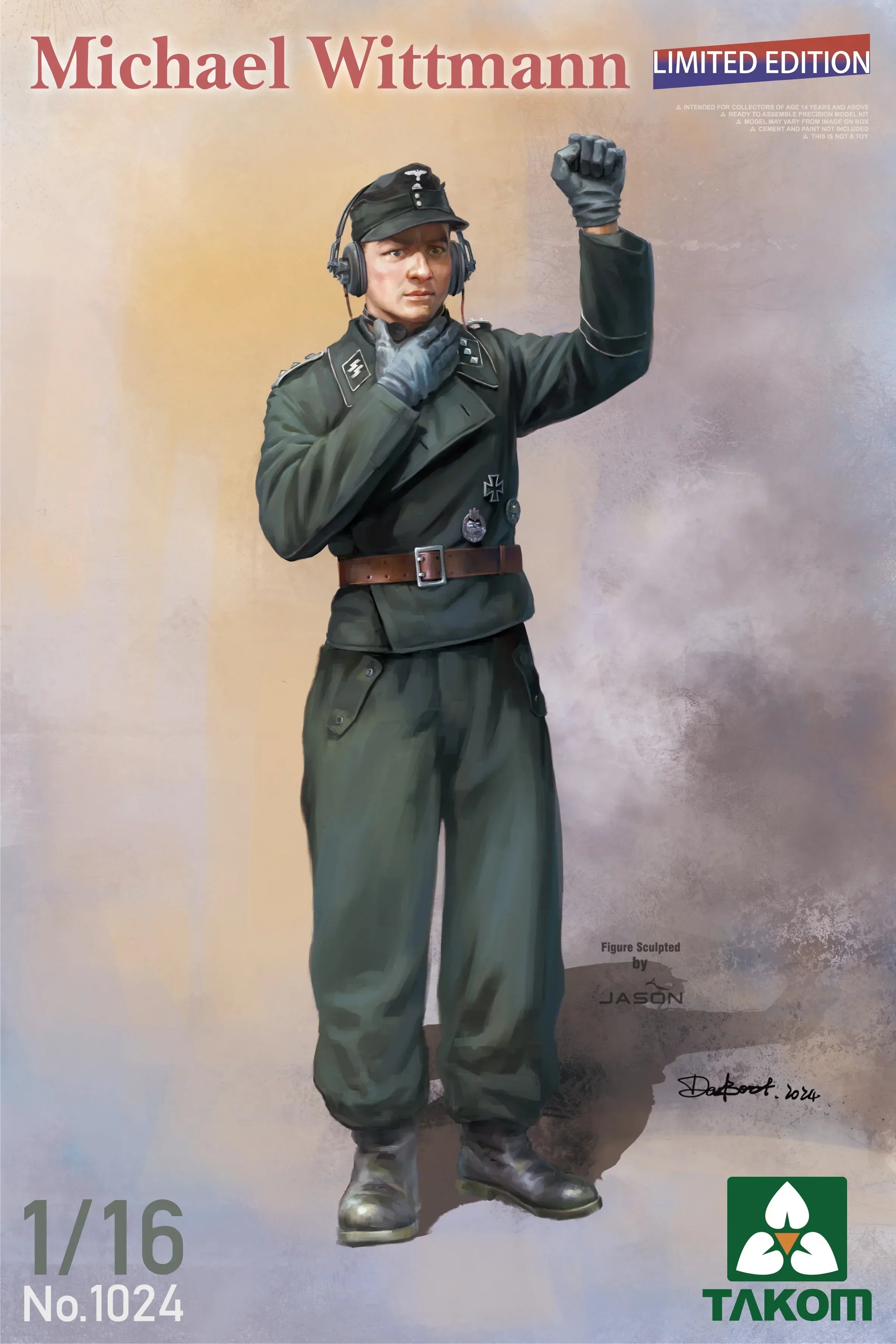 Takom 2195W Tiger I Early Production Box (2 kits + 1/16 Michael Wittman Figure) 1/35 Model Kit