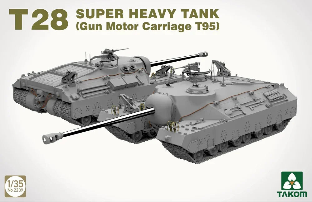 Takom 2209W T28 Box (T-28 + M28A1/A2 + Modelling Guide) 1/35 Model Kit