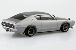 Aoshima Snap Kit 18-SP1 Nissan C110 Skyline GT-R Custom (Silver) 1/32 Model Kit - A-Z Toy Hobby