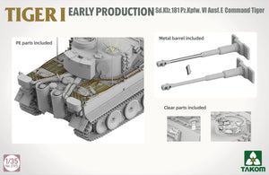 Takom 2195 Tiger I Early Sd.Kfz.181 Pz.Kpfw.VI Ausf.E Command Tiger 1/35 Model Kit - A-Z Toy Hobby