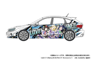 Aoshima Japanese Animation Wrapping Car "Itasha" #2, LoveLive! Sunshine!! GRB Impreza WRX STI '10 Subaru 1/24 Model Kit - A-Z Toy Hobby