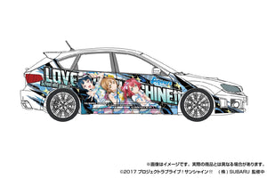 Aoshima Japanese Animation Wrapping Car "Itasha" #2, LoveLive! Sunshine!! GRB Impreza WRX STI '10 Subaru 1/24 Model Kit - A-Z Toy Hobby