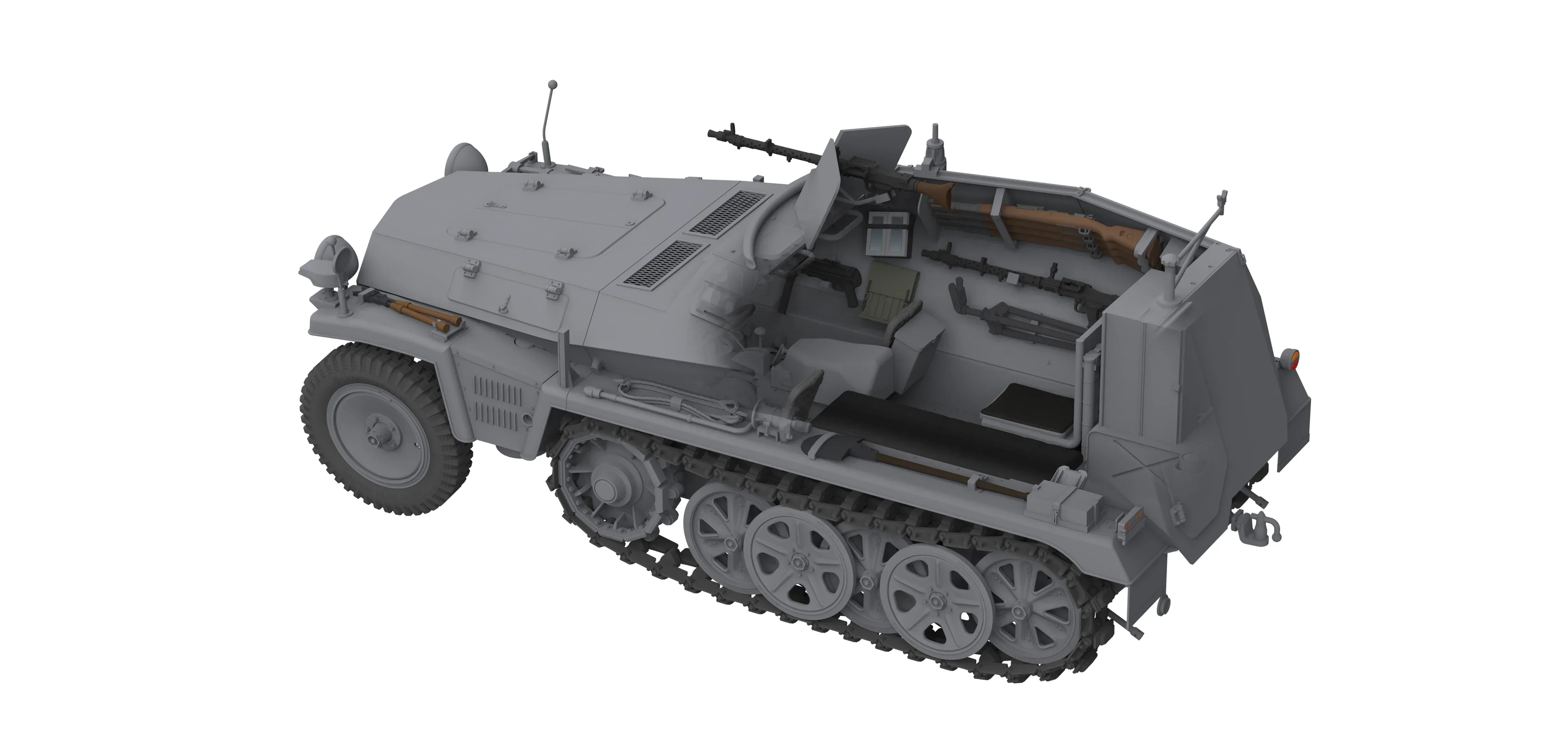 Das Werk 16018 Sd.Kfz. 250/1 Ausf. A 1/16 Model Kit - A-Z Toy Hobby