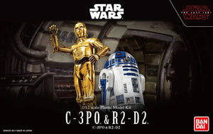 Bandai Star Wars C-3PO & R2-D2 1/12 Model Kit - A-Z Toy Hobby