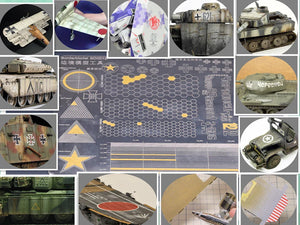 Border Model BD0012 Mask Cutting Mat (Lines Geometry) (304 stainless steel) - A-Z Toy Hobby