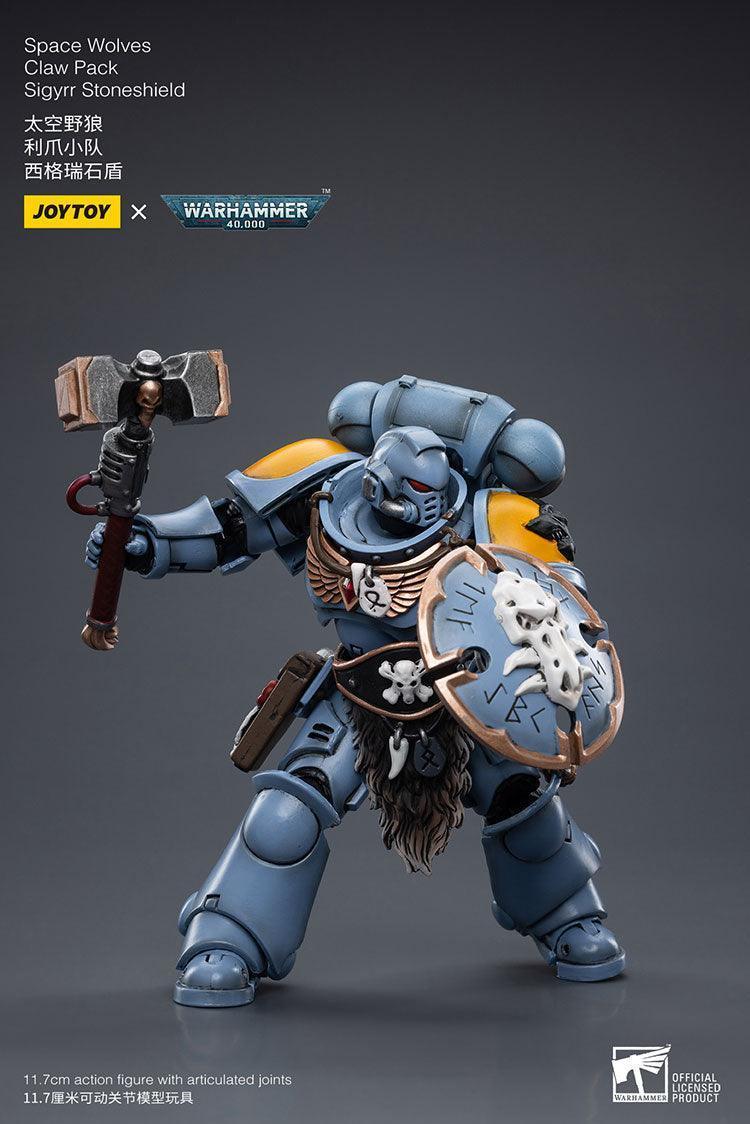 Joy Toy Warhammer 40K Space Wolves Claw Pack Sigyrr Stoneshield 1/18 Action Figure - A-Z Toy Hobby