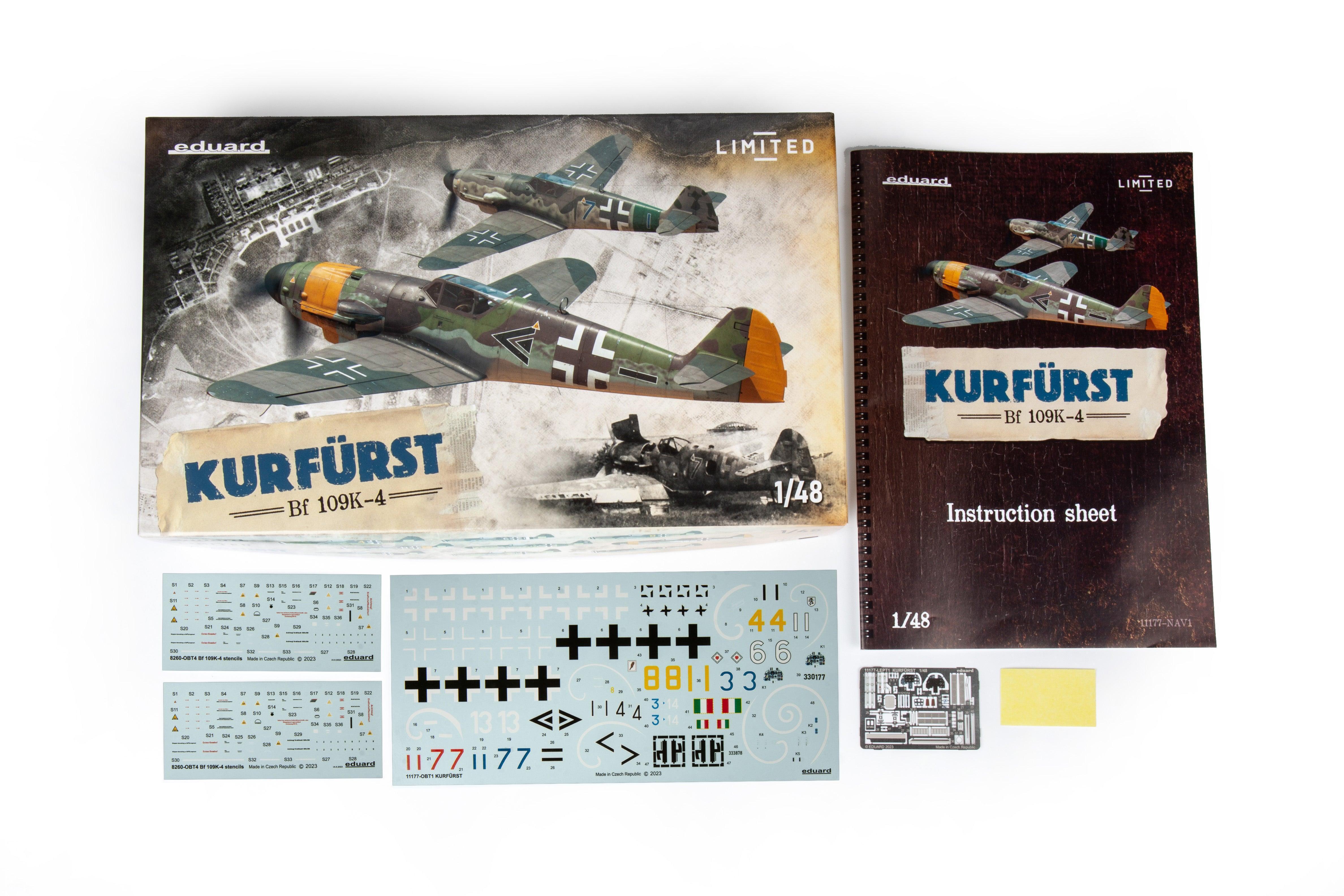 Eduard 11177 Kurfurst Bf 109K-4 Limited Edition 1/48 Model Kit - A-Z Toy Hobby