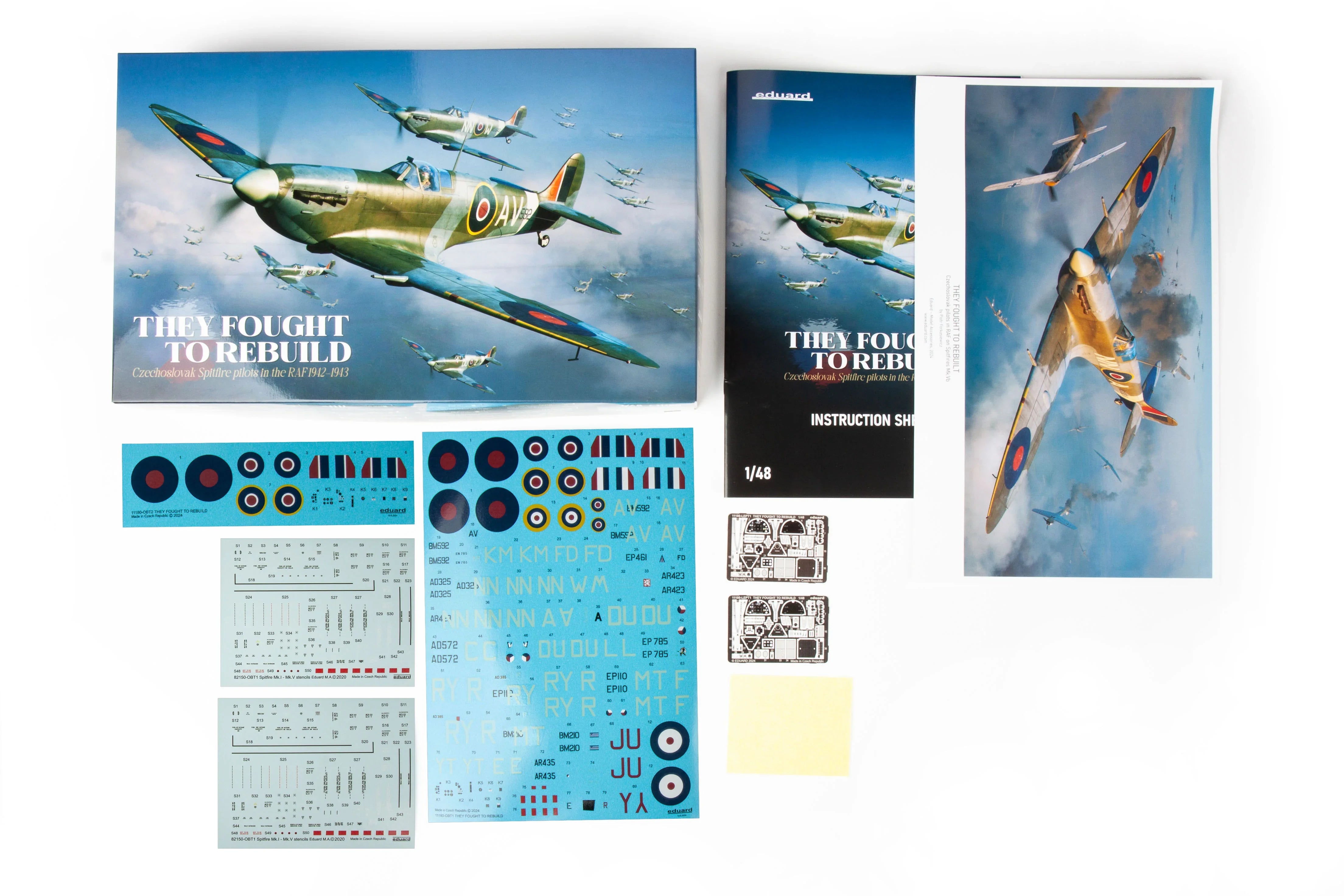 Eduard 11180 Spitfire Mk.Vb They Fought to Rebuild Dual Combo 1/48 Model Kit - A-Z Toy Hobby