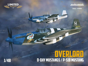 Eduard 11181 Overlord: D-Day Mustangs / P-51B Mustang Dual Combo 1/48 Model Kit - A-Z Toy Hobby