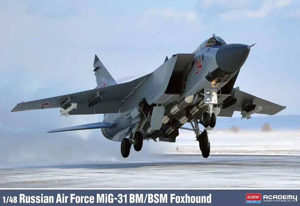 Academy 12364 MiG-31 BM/BSM Foxhound Russian Air Force 1/48 Model