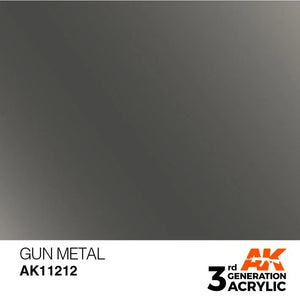 AK Interactive AK11212 3G Gun Metal Acrylic Paint 17ml - A-Z Toy Hobby