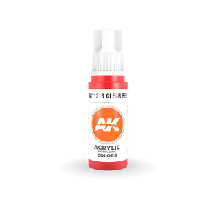 AK Interactive AK11213 3G Clear Red Acrylic Paint 17ml - A-Z Toy Hobby