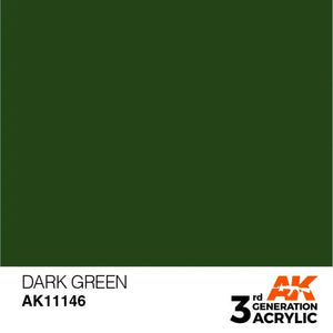 AK Interactive AK11146 3G Dark Green Acrylic Paint 17ml - A-Z Toy Hobby