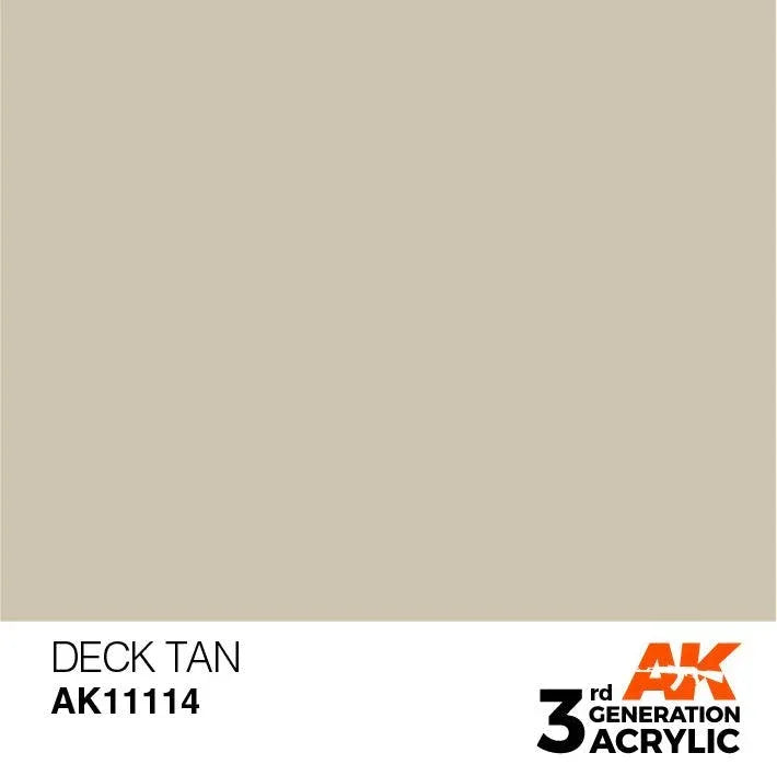 AK Interactive AK11114 3G Deck Tan Acrylic Paint 17ml - A-Z Toy Hobby