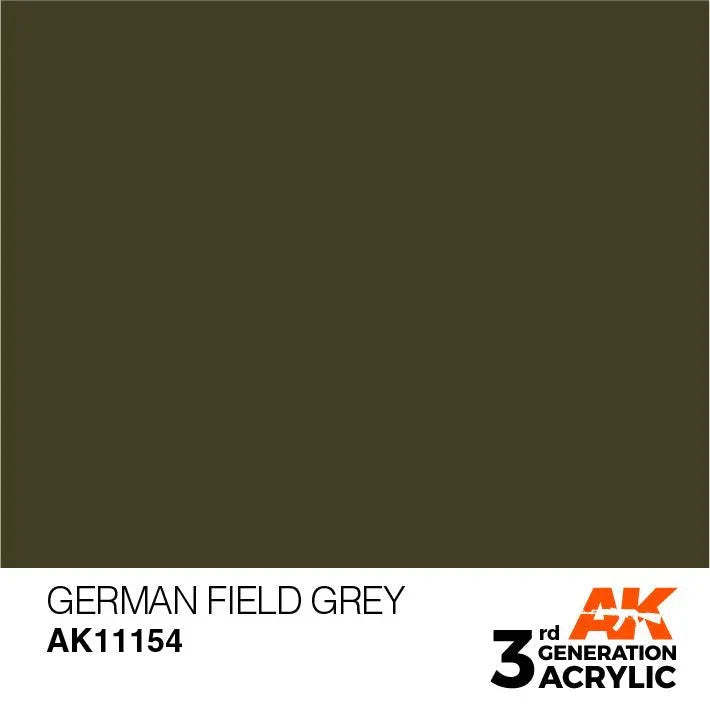 AK Interactive AK11154 3G German Field Gray Acrylic Paint 17ml - A-Z Toy Hobby