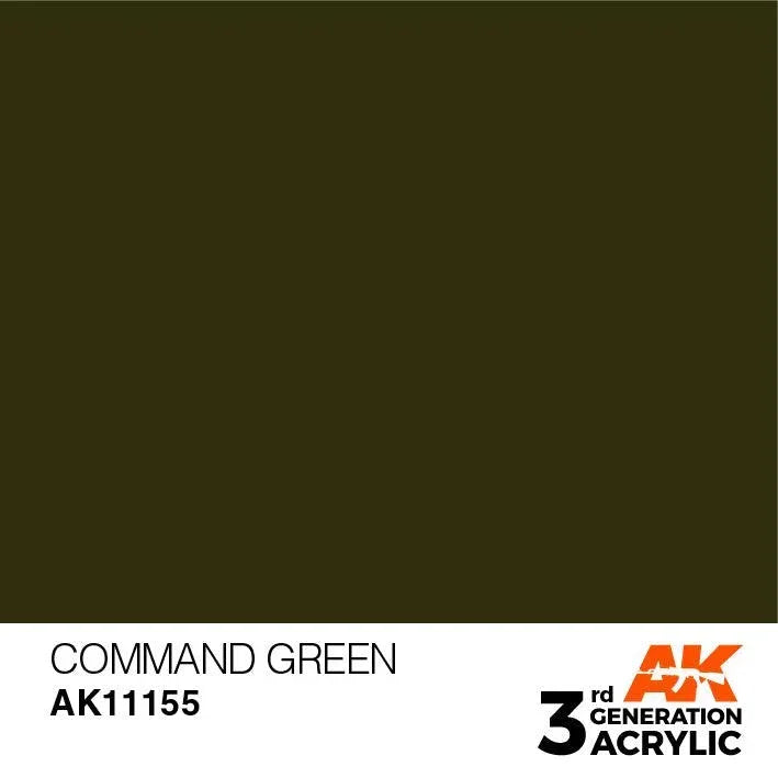 AK Interactive AK11155 3G Command Green Acrylic Paint 17ml - A-Z Toy Hobby