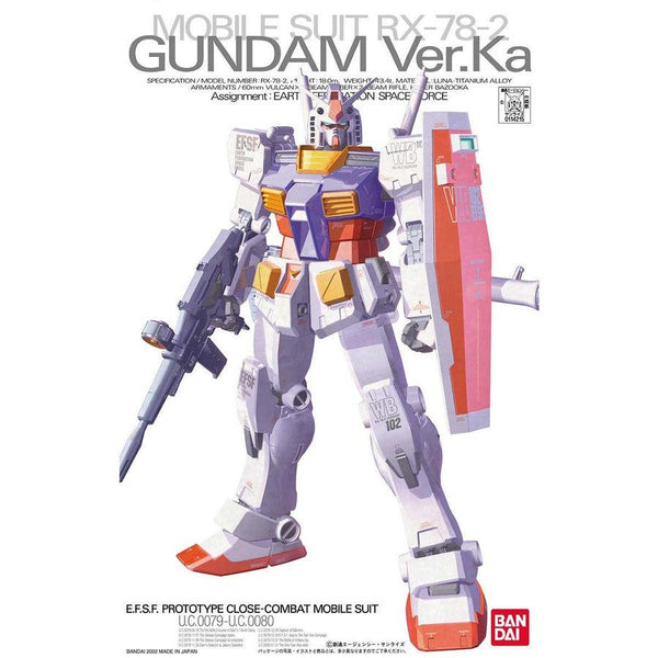 Bandai Gundam RX-78-2 Ver. Ka MG 1/100 Model Kit - A-Z Toy Hobby