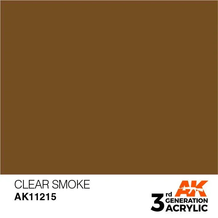AK Interactive AK11215 3G Clear Smoke Acrylic Paint 17ml - A-Z Toy Hobby
