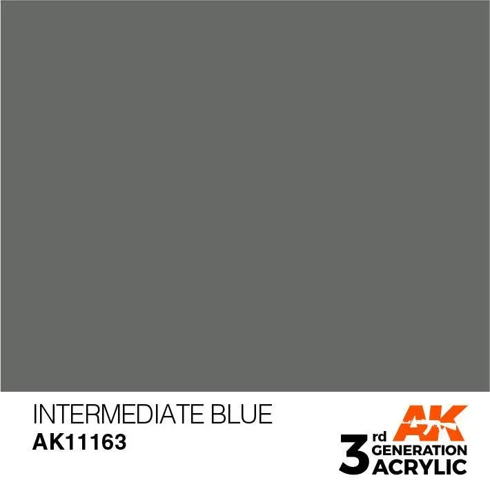AK Interactive AK11163 3G Intermediate Blue Acrylic Paint 17ml - A-Z Toy Hobby