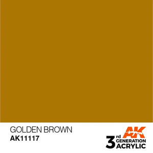 AK Interactive AK11117 3G Golden Brown Acrylic Paint 17ml - A-Z Toy Hobby