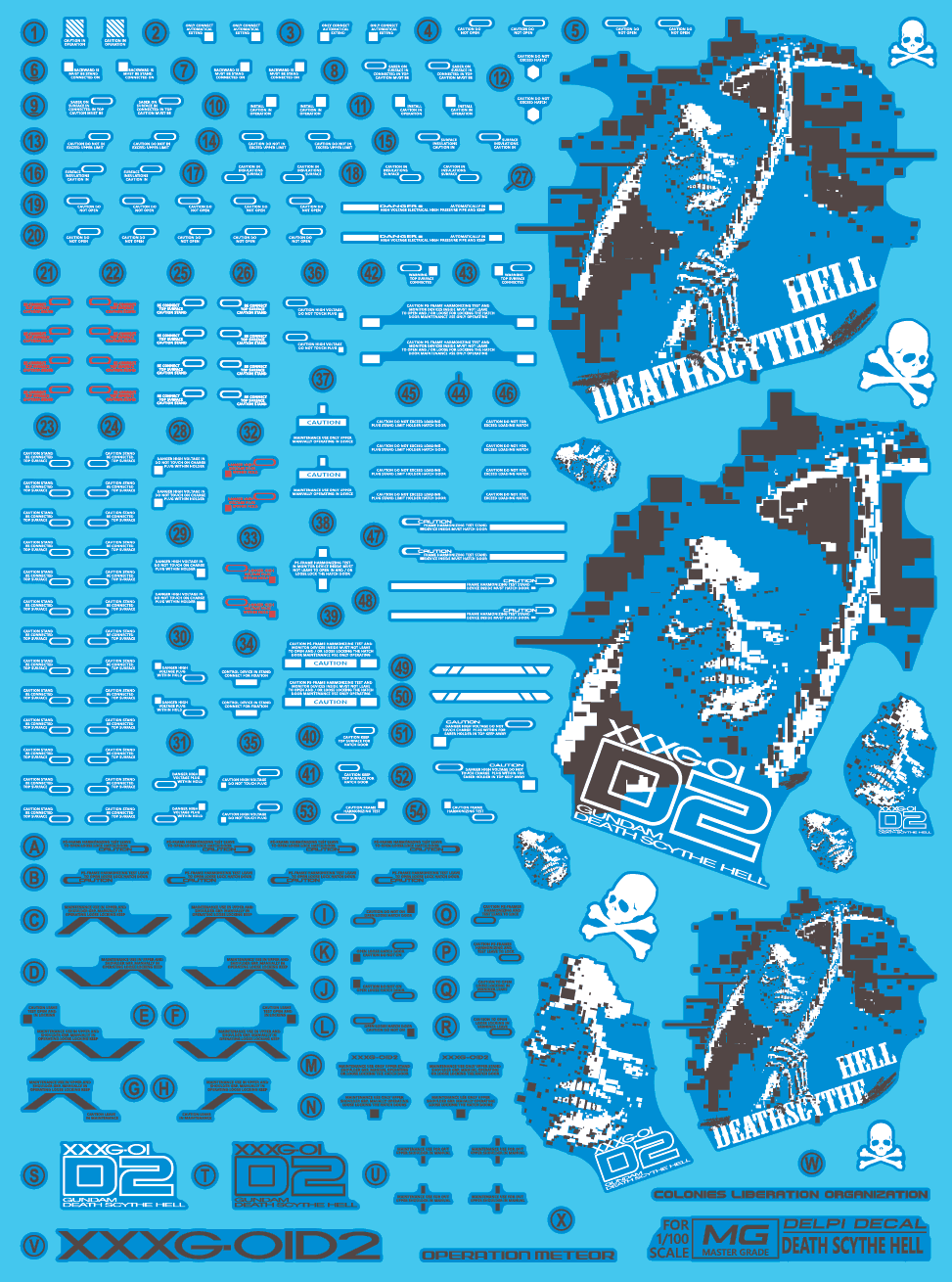 Delpi Water Decal For MG Deathscythe Hell – A-Z Toy Hobby