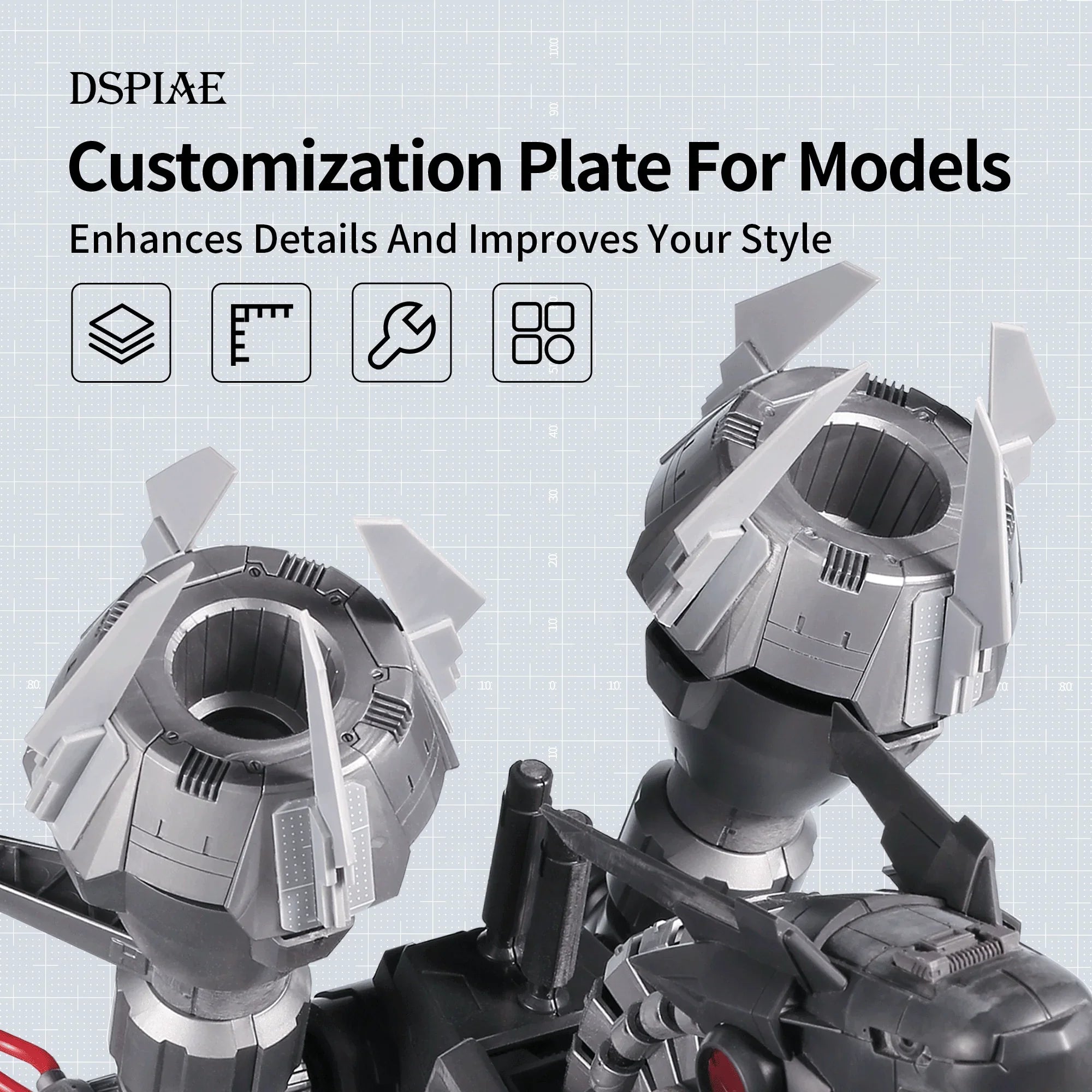 DSPIAE Plastic Plate for Modeling PC-GY - A-Z Toy Hobby