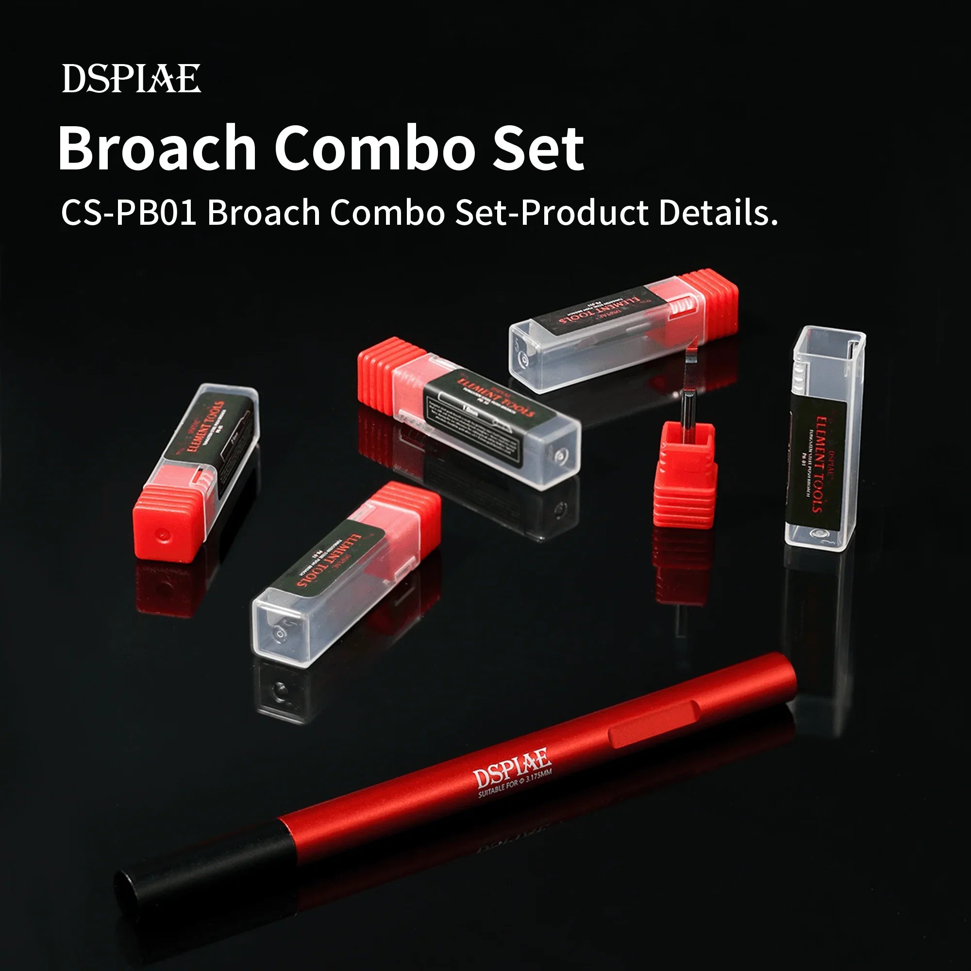 DSPIAE Push Broach Chisel Combination Set for Scribing CS-PB01 - A-Z Toy Hobby