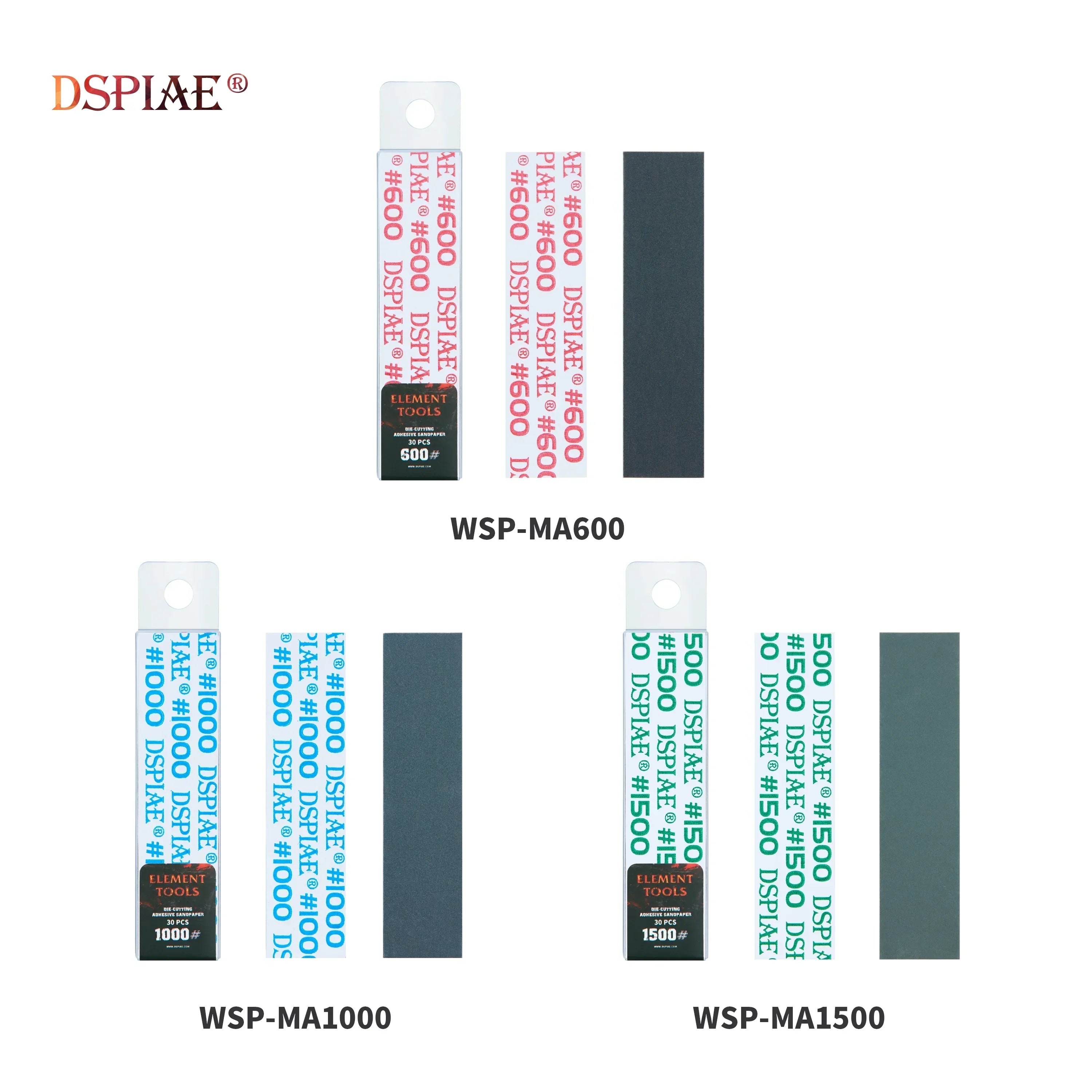 DSPIAE WSP-MA Adhesive Sandpaper for Multi Angle Sanding Slider AT-MA (30pcs) - A-Z Toy Hobby