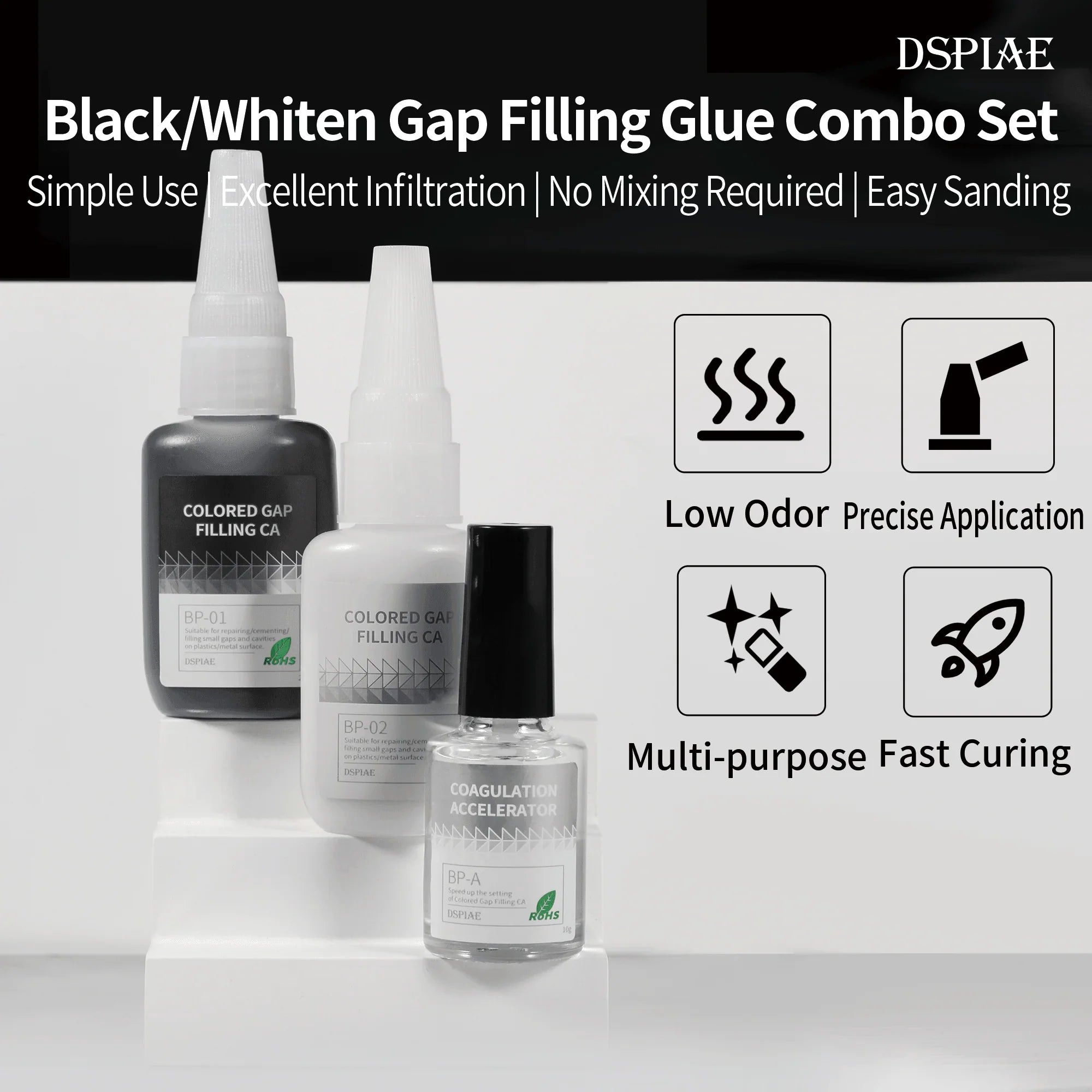 DSPIAE Colored Gap Filling CA (2 Types + Accelerator) - A-Z Toy Hobby