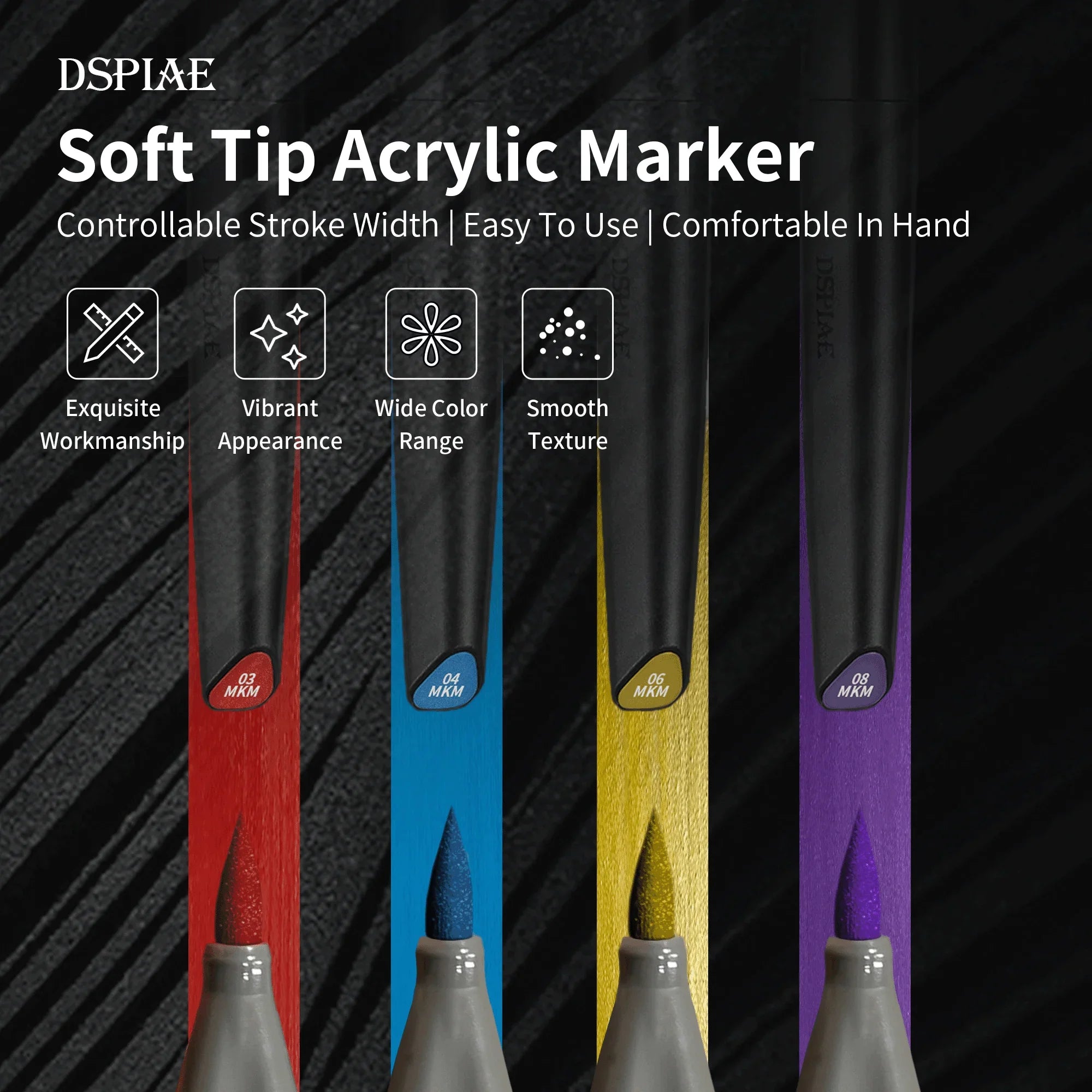 DSPIAE Soft Tip Marker Metallic Blue MKM-04 - A-Z Toy Hobby