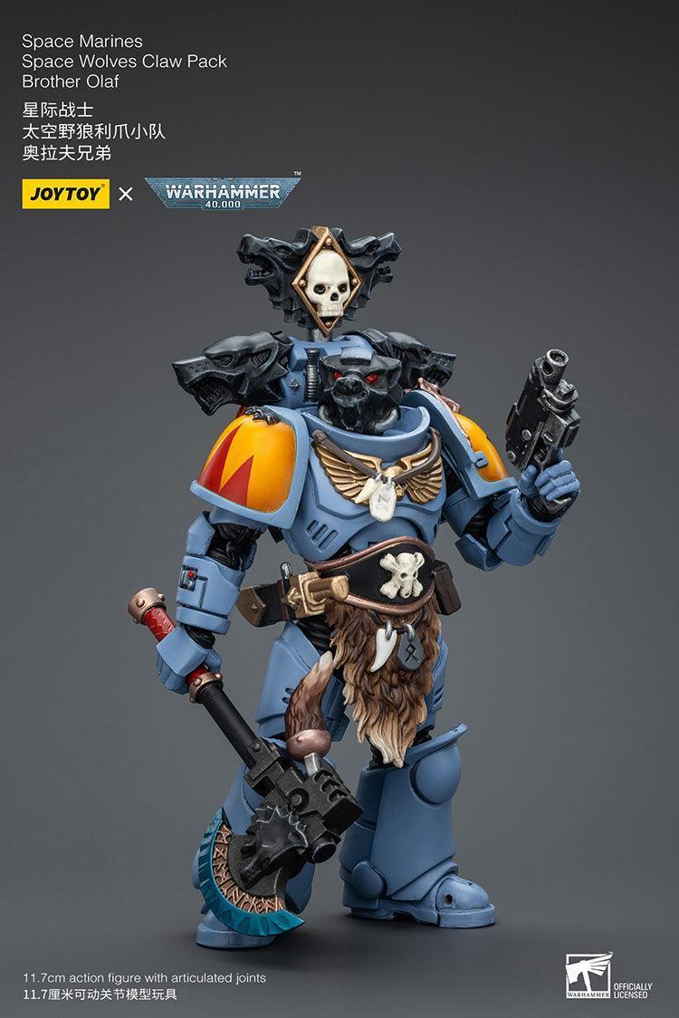 Joy Toy Warhammer 40K Space Wolves Claw Pack Brother Olaf 1/18 Action Figure - A-Z Toy Hobby