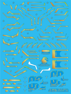 Delpi Gold Holo Additional Line Water Decal For PG Banshee - A-Z Toy Hobby