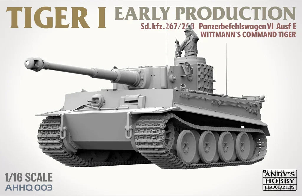 Andy's HHQ 003 Tiger I Early Production with Full Figure 1/16 Model Kit - A-Z Toy Hobby
