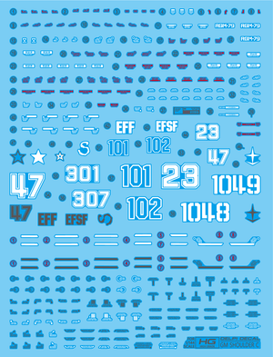 Delpi Water Decal For HG GM Shoulder Cannon - A-Z Toy Hobby