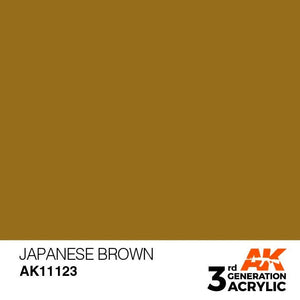 AK Interactive AK11123 3G Japanese Brown Acrylic Paint 17ml - A-Z Toy Hobby