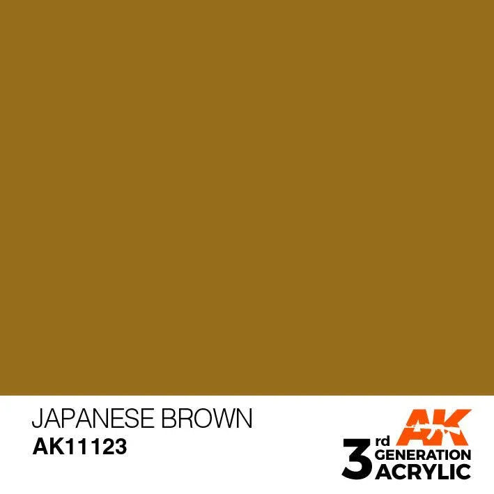AK Interactive AK11123 3G Japanese Brown Acrylic Paint 17ml - A-Z Toy Hobby