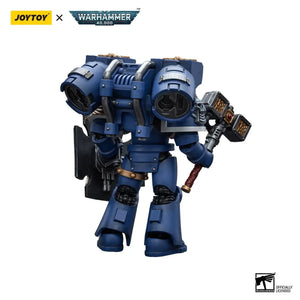 Joy Toy Warhammer 40K Ultramarines Vanguard Veteran with Thunder Hammer and Storm Shield 1/18 Action Figure - A-Z Toy Hobby